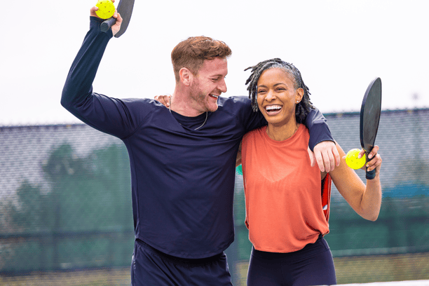 Pickleball Players Being Friends